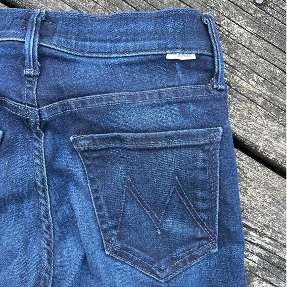 Mother Mid Rise Dazzler Ankle Jeans 25 Now or Never Dark Wash Skinny Denim EUC - Picture 6 of 7